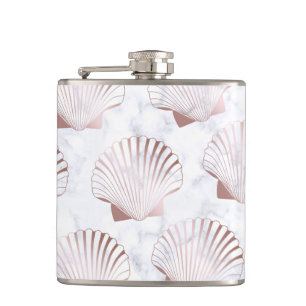 Cantil Teste padrão cor-de-rosa feminino do seashell do