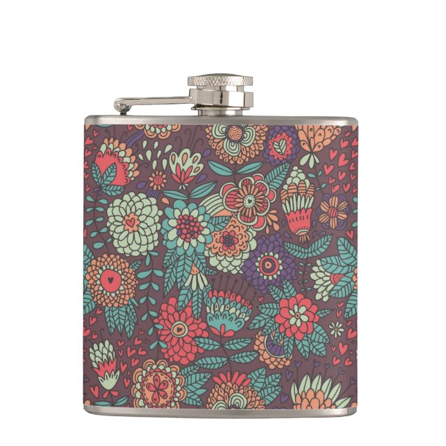 Cantil Teste padrão floral colorido no estilo dos (Frente)