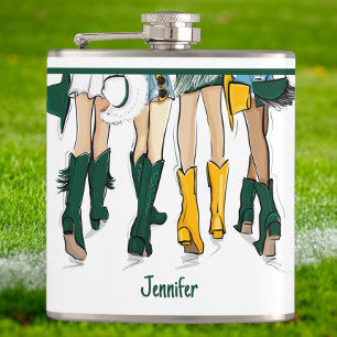 Cantil Texas Damas Fashion Cowboy Boot Verde Dourado