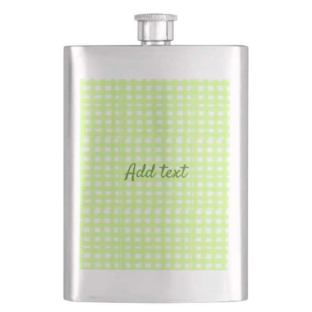 Cantil Texto adicional personalizado do ginham de xadrez  (Frente)