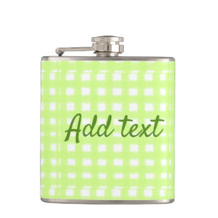 Cantil Texto adicional personalizado do ginham de xadrez 