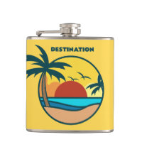 Texto personalizado — Sunset de praia tropical