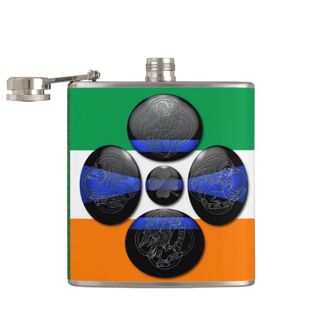 Cantil Thin Blue Line e Seis Símbolos Irlandeses (Aberto)
