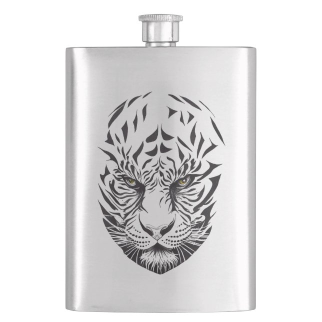 Cantil Tiger Wild Animal Nature Illustration Art Tatuagem (Frente)