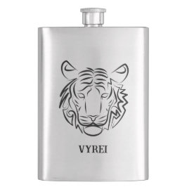 Cantil Tigre Tribal Negro e Branco