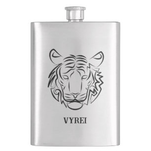 Cantil Tigre Tribal Negro e Branco