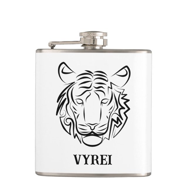 Cantil Tigre Tribal Negro e Branco (Frente)