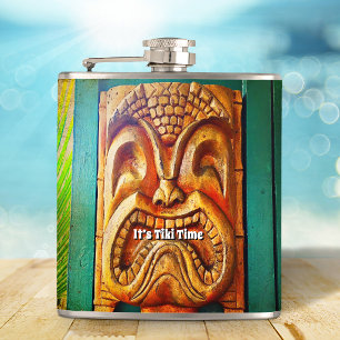 Cantil Tiki Time Tropical Legal Divertido Feroz Vintage R