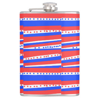 Cantil Tiras de Círculos Azuis Brancos Vermelhos