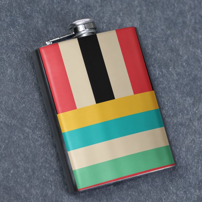Cantil Tiras Verticais Horizontais Multicolores (flask)