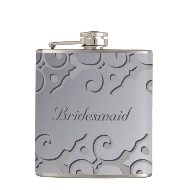 Cantil Tonal Elegance Silver BRIDESMAID Flask (Frente)