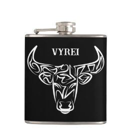 Cantil Touro Tribal Negro e Branco / Ox