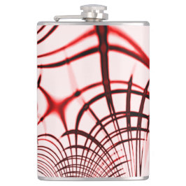 Cantil Traços curvos vermelhos cruzados sobre fundo leve