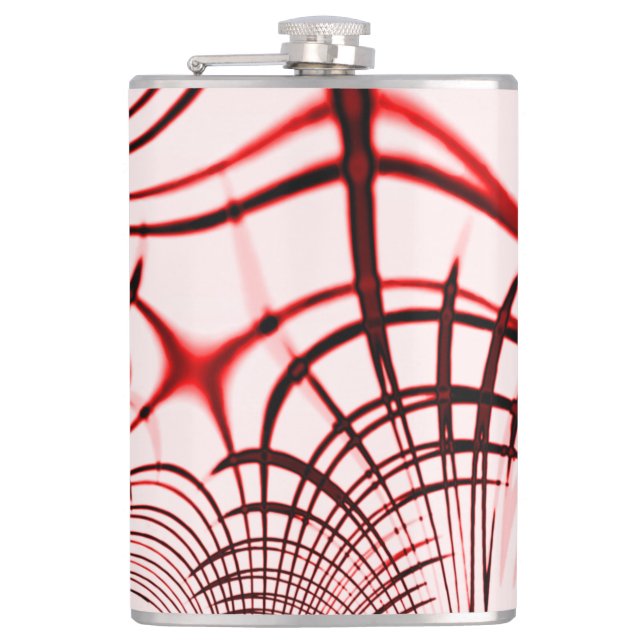 Cantil Traços curvos vermelhos cruzados sobre fundo leve (Frente)