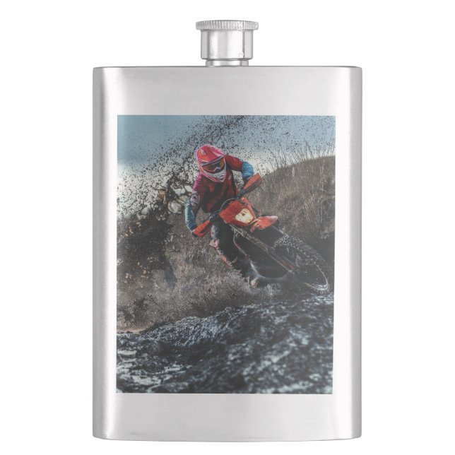 Cantil Travesseiro decorativo de motociclista (Frente)