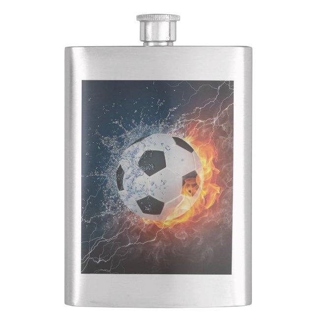 Cantil Travesseiro decorativo Flaming de Futebol/Bola de  (Frente)