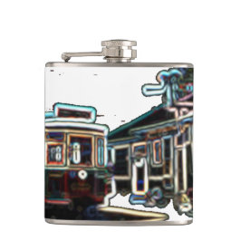 Cantil TRC Neon Streetcar em stn Small Wrapper Flask