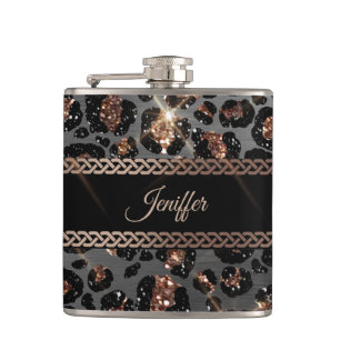 Cantil Trendy Personalizado Leopard Dourado Luminter