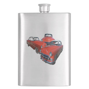 Cantil Três Carros vintage Vermelhos E Brancos Clássico