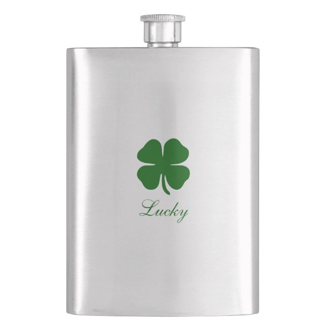 Cantil Trevo Verde da Sorte Personalizado (Frente)