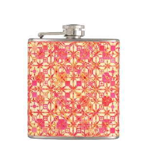 Cantil Tribal Batik - laranja, cor-de-rosa e fuchsia