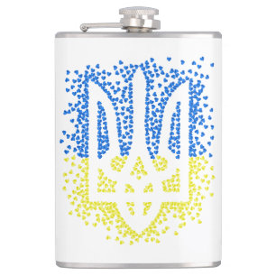 Cantil Tridente de emblem ucraniano trizub espalhando cor