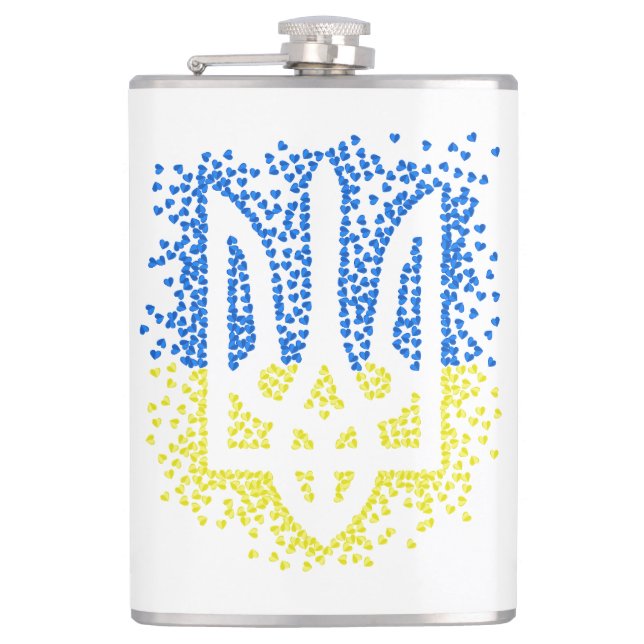 Cantil Tridente de emblem ucraniano trizub espalhando cor (Frente)