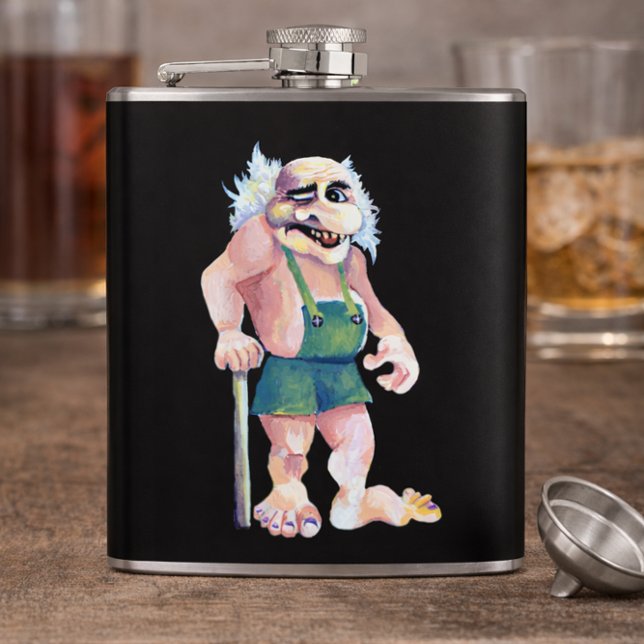 Cantil Troll Escandinavo Engraçado Olhando para o Ogre (Criador carregado)