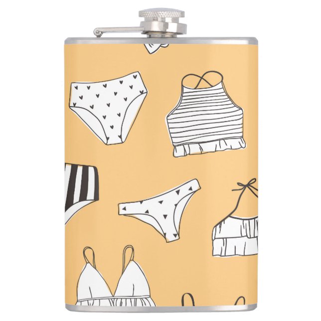 Cantil Tropical Bikini: Padrão de Verão Desenhado à Mão (Frente)