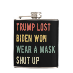 Cantil Trump Perdeu Biden Won Veste Uma Máscara Cala A Bo