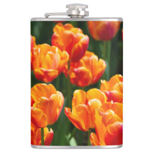 Cantil Tulipas laranja-claras no parque