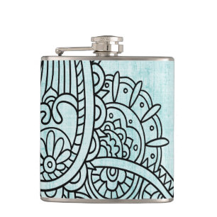 Cantil Turquoise Mehndi Motif Flask