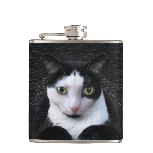 Cantil Tuxedo Cat Flask (Frente)
