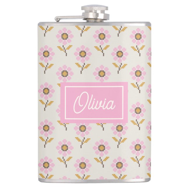 Cantil Ukrainian Folk Cross Stitch Floral Pattern (Frente)