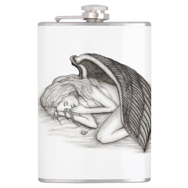 Cantil Um anjo adormecido, Design preto e branco (Frente)