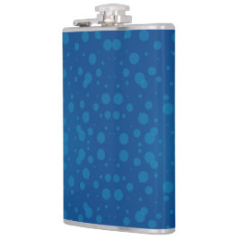 Cantil Um frasco azul com uma tampa prateada