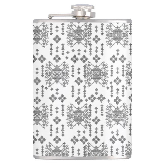 Cantil um padrão preto e branco com fundo branco (Frente)