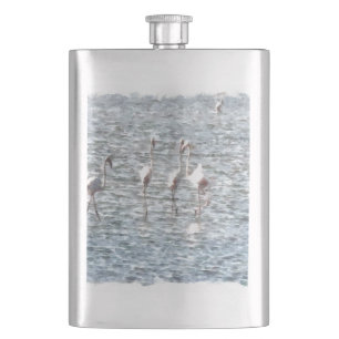 Cantil Um Pat Flamboant De Flamingos