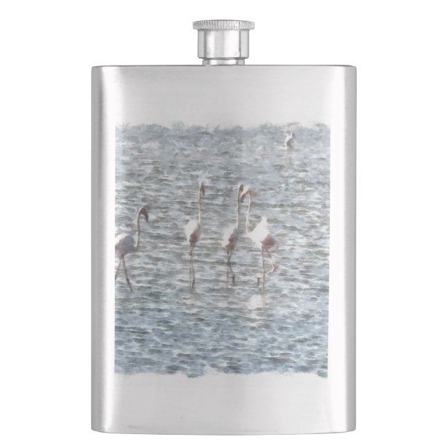 Cantil Um Pat Flamboant De Flamingos (Frente)