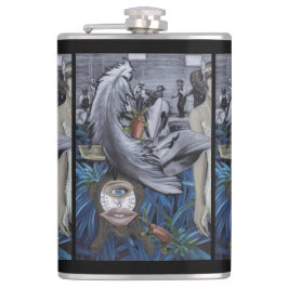 Cantil "Uma pena e uma garrafa envolvida vinil da escala"