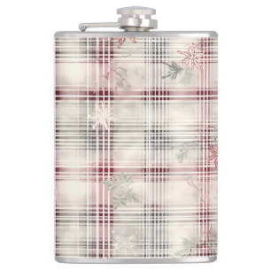 Cantil Uma Série de Design Floral de Tartan de Natal #13