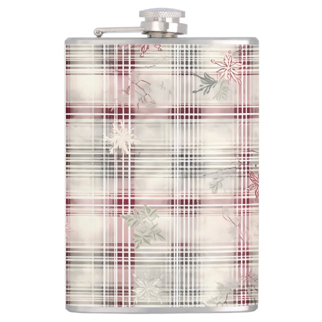 Cantil Uma Série de Design Floral de Tartan Natal #13 (Frente)