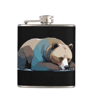 Cantil Urso Adorável De Animais Cute Dormindo Calma.