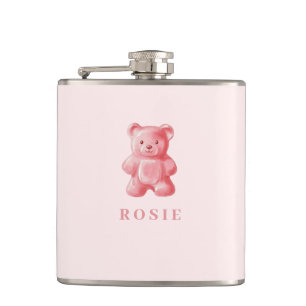 Cantil Urso Cinzento Rosa-Cor-de-Água Personalizado