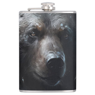 Cantil Urso Grizzly Retrato Natureza Animal Arte Selvagem