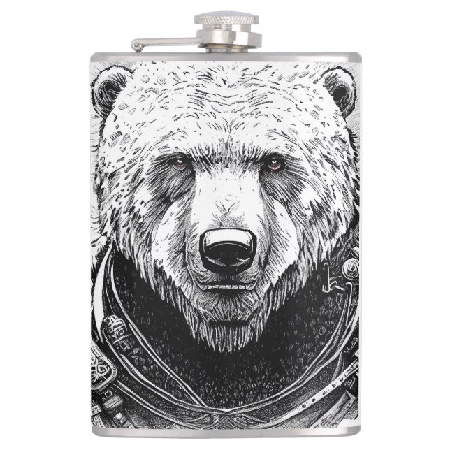 Cantil Urso Grizzly Wild Illustration Line Epic (Frente)