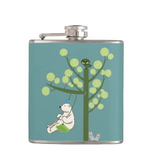 Cantil urso polar toca baloiço