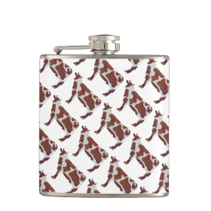 Cantil Vaca Castanho e Silhueta Branca