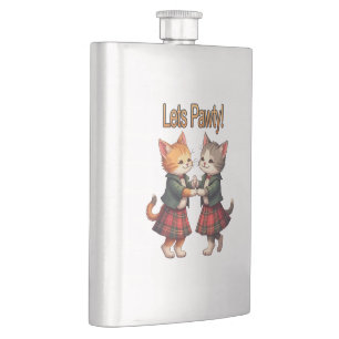 Cantil Vamos Festejar Gatos Laranja Dançando Celebração C