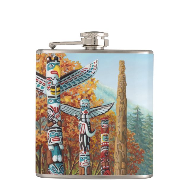 Cantil Vancouver Souvenir Flask 2 Mundos - Presentes (Frente)